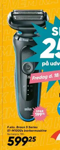 Bilka Braun 5 Series 51-M1000s barbermaskine, DKK 599.25 tilbud