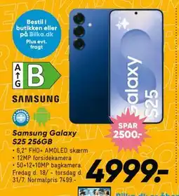 Bilka Samsung Galaxy S25 256GB, DKK 4999 tilbud