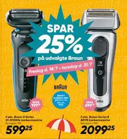 Bilka SPAR. 25%. på udvalgte Braun tilbud