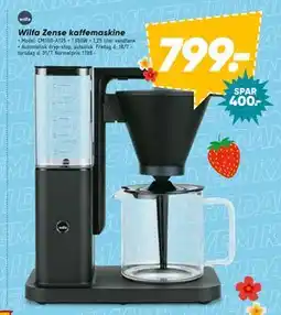 Bilka Wilfa Zense kaffemaskine, DKK 799 tilbud