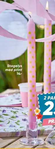 Bilka Stagelys med print, DKK 14 tilbud