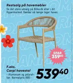 Bilka Carpi havestol, DKK 539.4 tilbud