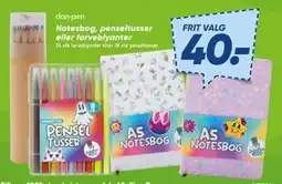 Bilka Notesbog, penseltusser eller farveblyanter, DKK 40 tilbud