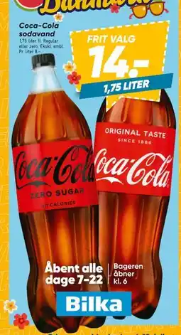 Bilka Coca-Cola sodavand, DKK 14 tilbud