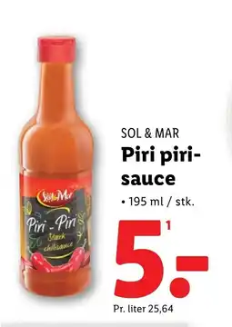 Lidl SOL & MAR Piri piri- sauce tilbud