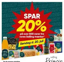 Bilka Spar 20% på over 500 varer fra vores Salling mærker tilbud