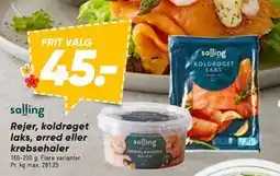 Bilka Rejer, koldrøget laks, ørred eller krebsehaler, DKK 45 tilbud