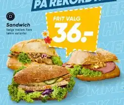 Bilka Sandwich, DKK 36 tilbud