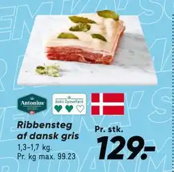 Bilka Ribbensteg af dansk gris, DKK 129 tilbud