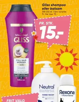 Bilka Gliss shampoo eller balsam, DKK 15 tilbud