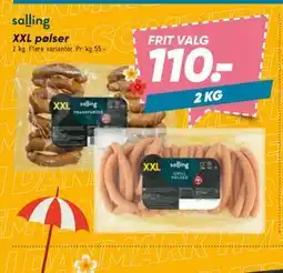 Bilka XXL pølser, DKK 110 tilbud