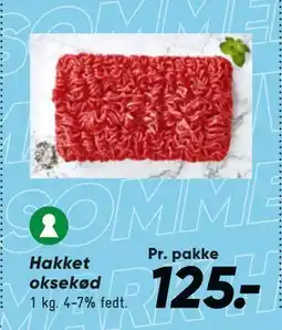 Bilka Hakket oksekød, DKK 125 tilbud
