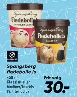 Bilka Spangsberg flødebolle is, DKK 30 tilbud