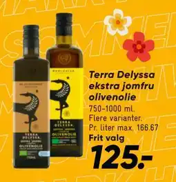 Bilka Terra Delyssa ekstra jomfru olivenolie, DKK 125 tilbud