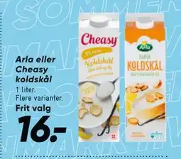 Bilka Arla eller Cheasy koldskål, DKK 16 tilbud