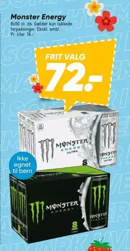 Bilka Monster Energy, DKK 72 tilbud