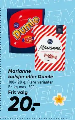 Bilka Marianne bolsjer eller Dumle, DKK 20 tilbud