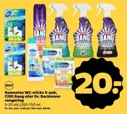 Netto Domestos WC-sticks 5-pak, Cillit Bang eller Dr. Beckmann rengøring, DKK 20 tilbud