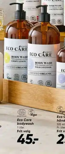 Bilka Eco Care bodywash, DKK 45 tilbud