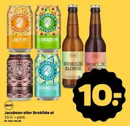 Netto Jacobsen eller Brokilde øl, DKK 10 tilbud