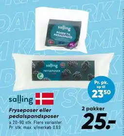 Bilka Fryseposer eller pedalspandsposer, DKK 25 tilbud