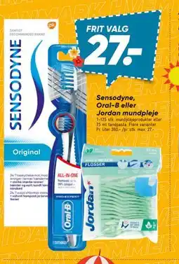 Bilka Sensodyne, Oral-B eller Jordan mundpleje, DKK 27 tilbud