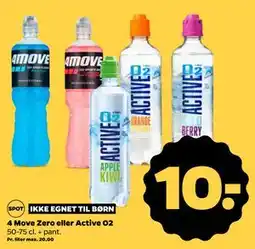 Netto 4 Move Zero eller Active O2, DKK 10 tilbud