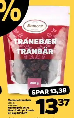 Netto Mamone tranebær, DKK 13.37 tilbud