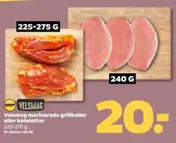Netto Velsmag marinerede grillkøller eller koteletter, DKK 20 tilbud