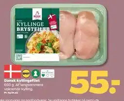 Netto Dansk kyllingefilet, DKK 55 tilbud