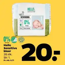 Netto Hello Sensitive bleer, DKK 20 tilbud