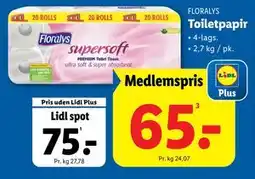 Lidl Toiletpapir, DKK 75, App-pris tilbud