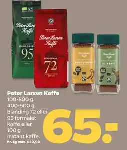 Netto Peter Larsen Kaffe, DKK 65 tilbud