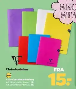 Netto Clairefontaine notesbog tilbud