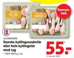 Lidl Danske kyllingeunderlår eller hele kyllingelår med ryg, DKK 55 tilbud