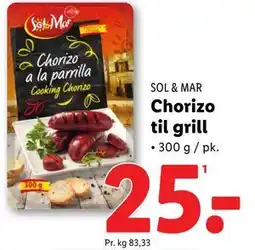 Lidl Chorizo til grill, DKK 25 tilbud