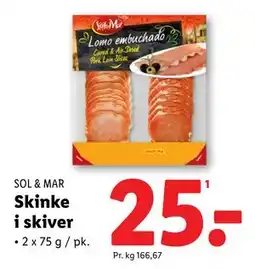 Lidl Skinke i skiver, DKK 25 tilbud