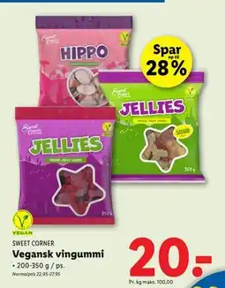 Lidl Vegansk vingummi, DKK 20 tilbud