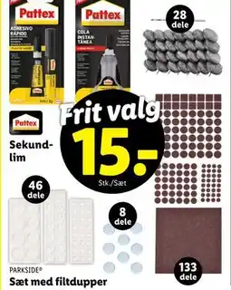Lidl Sæt med filtdupper, DKK 15 tilbud