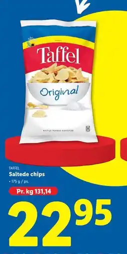 Lidl Saltede chips, DKK 22.95 tilbud