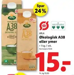 Lidl Økologisk A38 eller ymer, DKK 15 tilbud