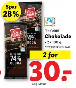Lidl Chokolade, DKK 30 tilbud