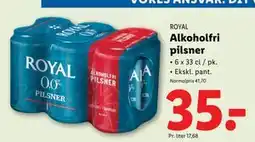 Lidl Alkoholfri pilsner, DKK 35 tilbud