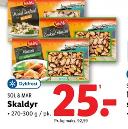Lidl SOL & MAR Skaldyr tilbud