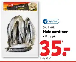 Lidl SOL & MAR Hele sardiner tilbud