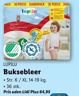 Lidl LUPILU Buksebleer tilbud