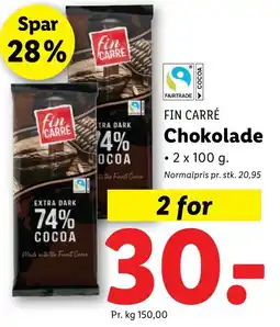 Lidl FIN CARRÉ Chokolade tilbud