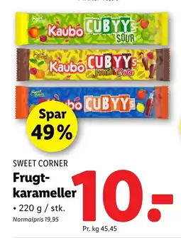 Lidl SWEET CORNER Frugt- karameller tilbud