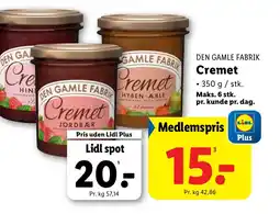 Lidl DEN GAMLE FABRIK Cremet tilbud