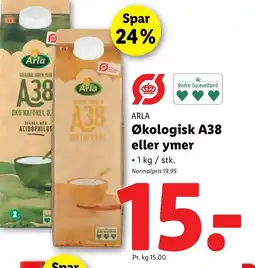 Lidl ARLA Økologisk A38 eller ymer tilbud